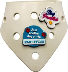 WagAround Town Wag-Witty Dog Bandana Charms Stay Pawsitive/Pawoffice