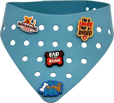 Show full view: WagAround Town Wag-Witty Dog Bandana Charmdana Bad to the Bone/Lover Not Biter slide 8 of 9