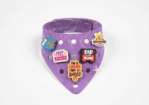 Show full view: WagAround Town Wag-Witty Dog Bandana Charms Free Kisses/Wiggle Butt slide 2 of 8