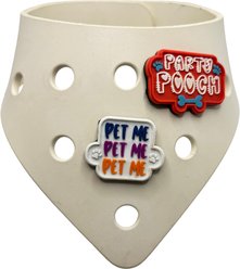WagAround Town Wag-Witty Dog Bandana Charms Pet Me/Party Pooch