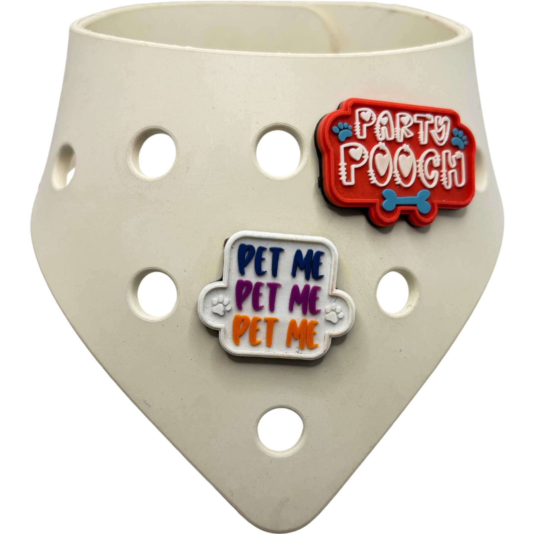 WagAround Town Wag-Witty Dog Bandana Charms Pet Me/Party Pooch