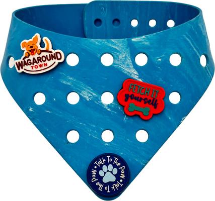 Show full view: WagAround Town Wag-Witty Dog Bandana Charms Lets Pawty/Fetch It Yourself slide 3 of 8