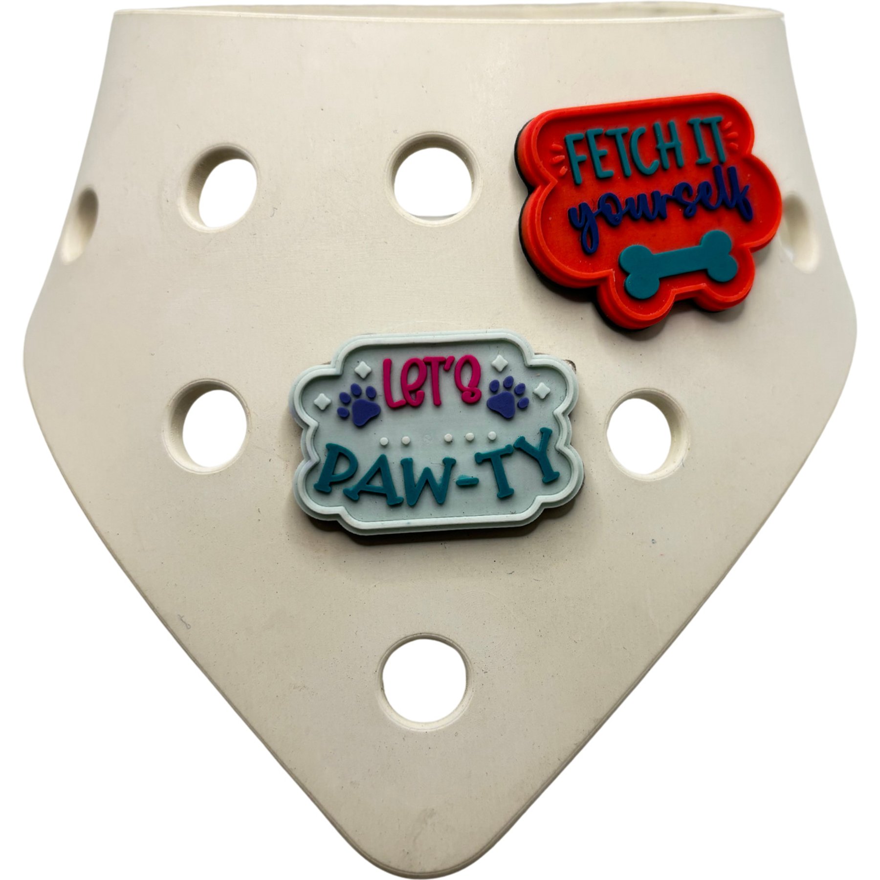 WagAround Town Wag-Witty Dog Bandana Charms Lets Pawty/Fetch It Yourself