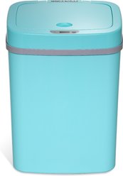 NineStars Rectangular Motion Sensor Trash Can Dog Waste Disposal, Teal Blue