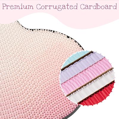 Show full view: Happy & Polly Gradient Rainbow Cloud Cat Scratcher Toy, Pink/Purple slide 4 of 9