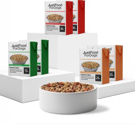 JUSTFOODFORDOGS Pantry Fresh Beef, Chicken & Turkey Variety Pack