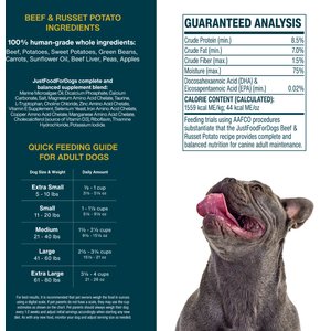 JustFoodForDogs Sampler Variety Box Frozen Human-Grade Fresh Dog Food, 18-oz pouch, case of 7