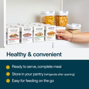JustFoodForDogs Pantry Fresh Chicken & White Rice Fresh Dog Food, 12.5-oz pouch, case of 12