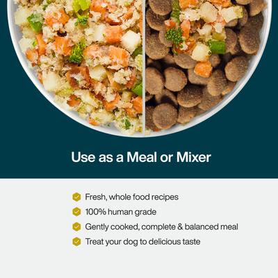 Show full view: JustFoodForDogs Fish & Sweet Potato Recipe Frozen Human-Grade Fresh Dog Food, 18-oz pouch, case of 21 slide 7 of 12