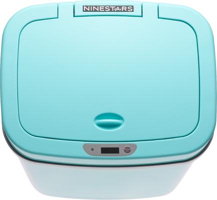 Show full view: NineStars Rectangular Motion Sensor Trash Can Dog Waste Disposal, Teal Blue slide 7 of 7