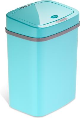 Show full view: NineStars Rectangular Motion Sensor Trash Can Dog Waste Disposal, Teal Blue slide 5 of 7