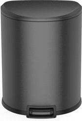 NineStars D-Shaped Step-On Trash Can Dog Waste Disposal, 13.2-gal