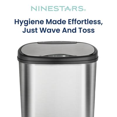 Show full view: NineStars Rectangular Motion Sensor Trash Can Dog Waste Disposal, 13.2-gal slide 6 of 8