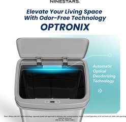 NineStars Nova Series UV Odor Neutralizing Smart Trash Can Dog Waste Disposal, 13-gal slide 2 of 7