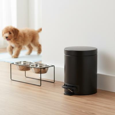 Show full view: NineStars Round Step On Trash Can Dog Waste Disposal, 1.3-gal slide 2 of 6