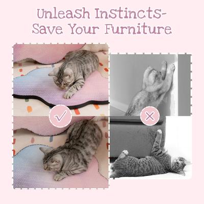 Show full view: Happy & Polly Gradient Rainbow Cloud Cat Scratcher Toy, Pink/Purple slide 8 of 9