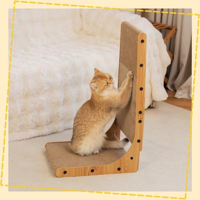 Show full view: Happy & Polly L-Shaped Cat Scratcher Toy with Bouncy Ball, 2 count slide 2 of 9