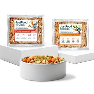 JustFoodForDogs Variety Pack Frozen Human-Grade Fresh Dog Food, 5.5-oz pouch, case of 18
