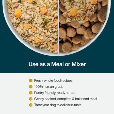 Show full view: JustFoodForDogs Puppy Variety Pack Fish & Chicken Fresh Puppy Food, 18-oz pouch, case of 7   slide 5 of 10