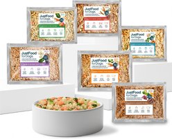 JustFoodForDogs Sampler Variety Box Frozen Human-Grade Fresh Dog Food, 18-oz pouch, case of 7