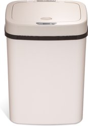 NineStars Rectangular Motion Sensor Trash Can Dog Waste Disposal, White, 3.2-gal