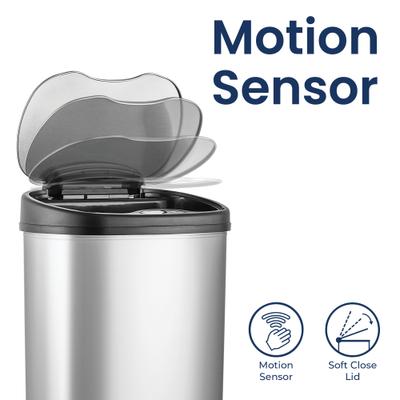 Show full view: NineStars Rectangular Motion Sensor Trash Can Dog Waste Disposal, 13.2-gal slide 5 of 8