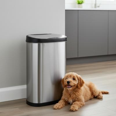 Show full view: NineStars Rectangular Motion Sensor Trash Can Dog Waste Disposal, 13.2-gal slide 4 of 8