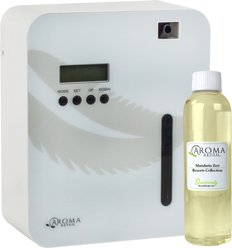 Aroma Retail Scent Machine 101 Smart Pet Air Freshener with Citrus & Leafy Mandarin Zest 4-oz Fragrance Oil, White