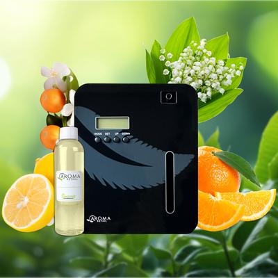 Show full view: Aroma Retail Scent Machine 101 Smart Pet Air Freshener with Herbal & Woodsy Leaf Spring 4-oz Fragrance Oil, Black slide 2 of 9