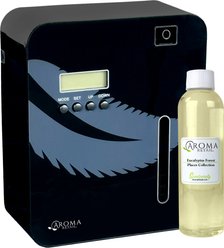 Aroma Retail Scent Machine 101 Smart Pet Air Freshener with Fresh & Clean Eucalyptus Forest 4-oz Fragrance Oil, Black