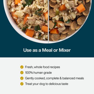 Show full view: JustFoodForDogs Pantry Fresh Human-Grade Non-GMO Variety Pack Fresh Dog Food, 12.5-oz pouch, case of 8  slide 5 of 12