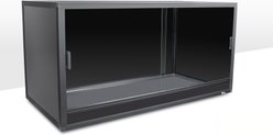 Vivarium Electronics Sliding Door Enclosure Reptile Terrarium, Black, 120-gal