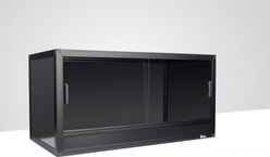 Vivarium Electronics Sliding Door Enclosure Reptile Terrarium, Black, 50-gal