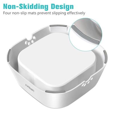 Show full view: UPSKY No-Spill Non-Skid Plastic Slow Feeder Dog & Cat Water Bowl, Grey, 35-oz slide 6 of 7