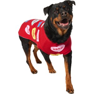 Frisco Valentine's Conversation Candy Heart Dog & Cat Sweater, XX-Large
