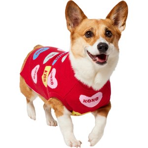 Frisco Valentine's Conversation Candy Heart Dog & Cat Sweater, Large