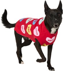 Frisco Valentine's Conversation Candy Heart Dog & Cat Sweater, X-Large