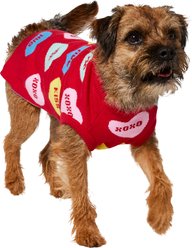 Frisco Valentine's Conversation Candy Heart Dog & Cat Sweater, Medium