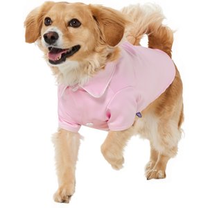 Frisco Valentine's Satin Dog & Cat Pajama Shirt with Heart Buttons, Medium