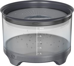 UPSKY No Spill Anti-Slip Non-Skid Polypropylene Slow Drinking Feeder Dog & Cat Water Bowl, Grey, Large: 5.5-L