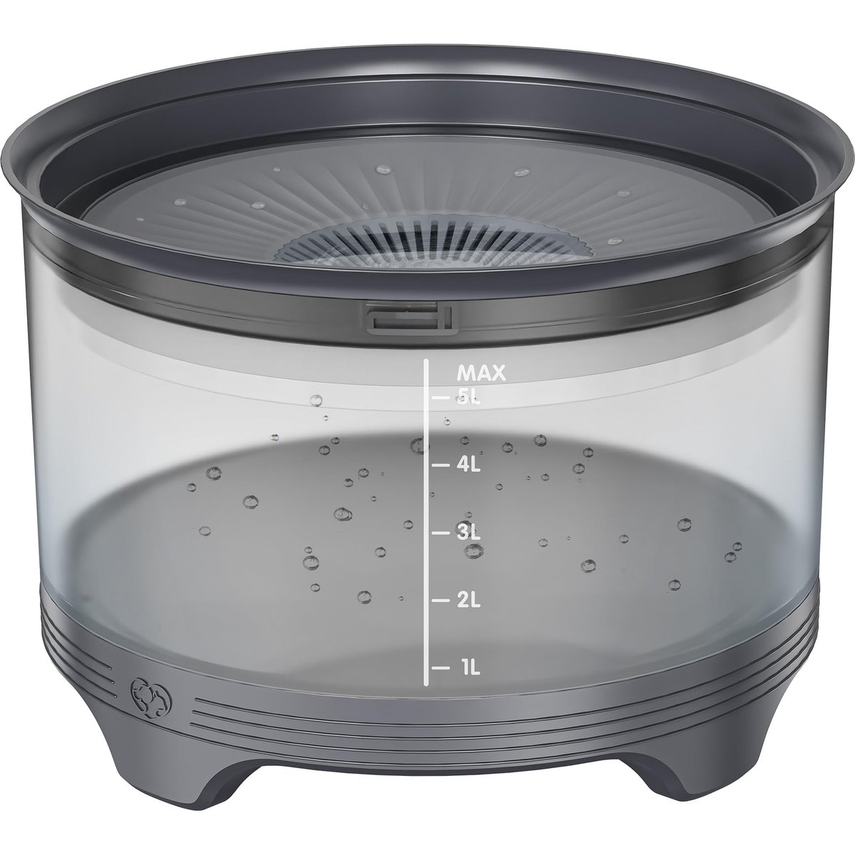 UPSKY No Spill Anti-Slip Non-Skid Polypropylene Slow Drinking Feeder Dog & Cat Water Bowl, Grey, Large: 5.5-L