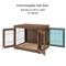 Show in main carousel: Unipaws Wooden Wire Furniture End Table Dog Crate, Walnut, Medium slide 5 of 8