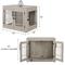 Show in main carousel: Unipaws Wooden Wire Furniture End Table Dog Crate, Weathered Gray, Medium slide 3 of 7