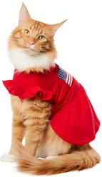 Frisco Americana Flag Ruffle Dog & Cat Dress, X-Small slide 2 of 8