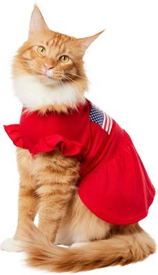 Show full view: Frisco Americana Flag Ruffle Dog & Cat Dress, Small slide 3 of 10