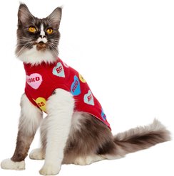 Frisco Valentine's Conversation Candy Heart Dog & Cat Sweater, Medium slide 2 of 8