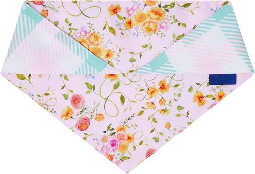 Show full view: Frisco Spring Floral & Gingham Reversible Dog & Cat Bandana, X-Small/Small slide 5 of 10
