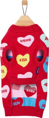 Show full view: Frisco Valentine's Conversation Candy Heart Dog & Cat Sweater, Medium slide 4 of 10