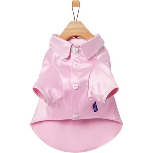 Frisco Valentine's Satin Dog & Cat Pajama Shirt with Heart Buttons, Small