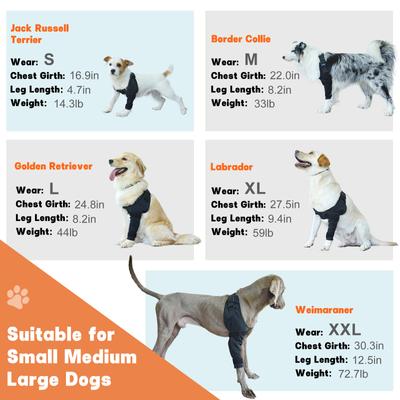 Show full view: Supet Front Leg Elbow Protector & Recovery Sleeve for Dogs, Small: Right Leg slide 6 of 9